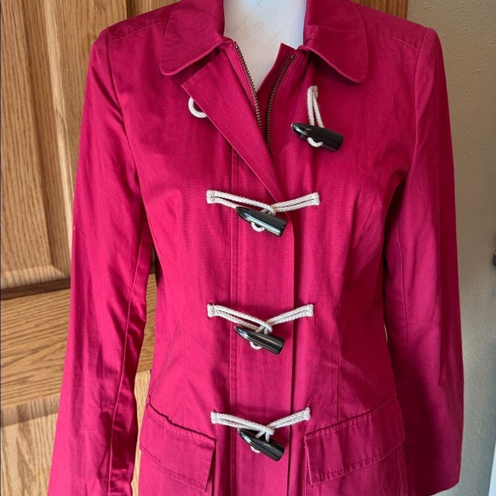 GAP Raspberry Toggle Duffle Coat Jacket - Picture 8 of 10